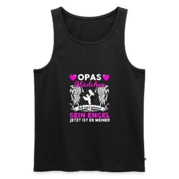 Opas Mädchen Ich War Einmal Sein Engel - Männer Premium Bio Tank Top - Schwarz - Vorne - Michal (187cm)