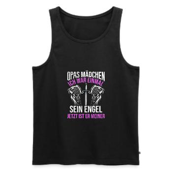 Opas Mädchen Ich War Einmal Sein Engel - Männer Premium Bio Tank Top - Schwarz - Vorne - Michal (187cm)