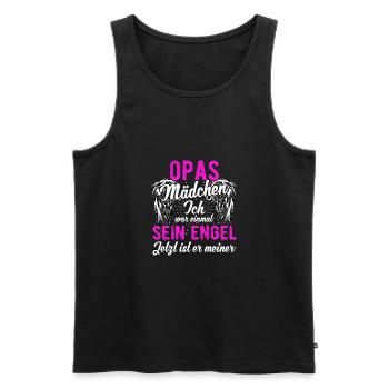 Opas Mädchen Ich War Einmal Sein Engel - Männer Premium Bio Tank Top - Schwarz - Vorne - Michal (187cm)