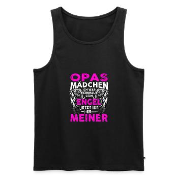 Opas Mädchen Ich War Einmal Sein Engel - Männer Premium Bio Tank Top - Schwarz - Vorne - Michal (187cm)