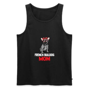 French Bulldog Mom - Men's Premium Organic Tank Top - black - Front - AI Model Male 178 light (178cm)