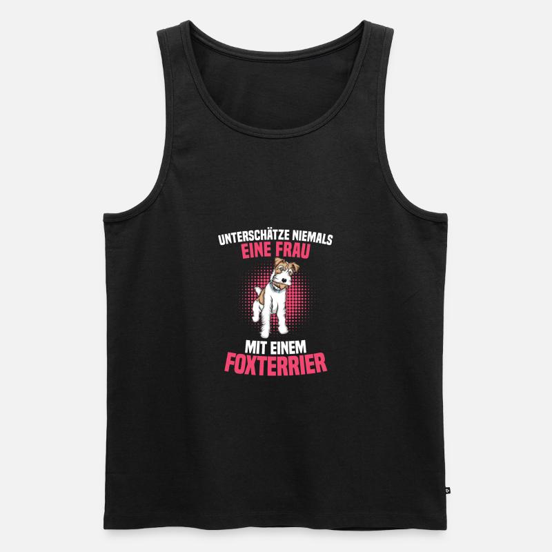 Foxterrier Drahthaar | Foxterrier - Männer Premium Bio Tank Top - Schwarz