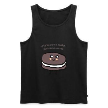 If you were a cookie Design - Men's Premium Organic Tank Top - black - Front - AI Model Male 178 light (178cm)