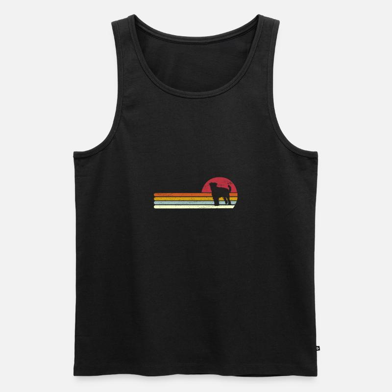 Airedale Terrier Retro - Männer Premium Bio Tank Top - Schwarz
