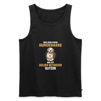 Golden-Retriever | Golden Retriever - Männer Premium Bio Tank Top - Schwarz - Vorne - Michal (187cm)