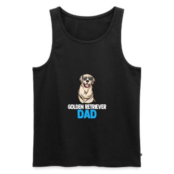 Golden Retriever | Golden Retriever - Débardeur bio Premium Homme - noir - Devant - AI Model Male 178 light (178cm)