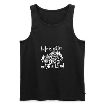 Life is better with a Quad | Quad bike - Men's Premium Organic Tank Top - black - Front - AI Model Male 178 light (178cm)