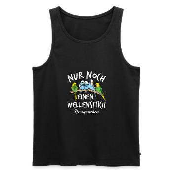 Nur noch einen Wellensittich | Wellensittich - Männer Premium Bio Tank Top - Schwarz - Vorne - Michal (187cm)