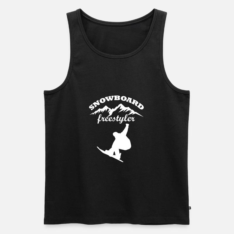 Snowboard Snowboarder - Männer Premium Bio Tank Top - Schwarz