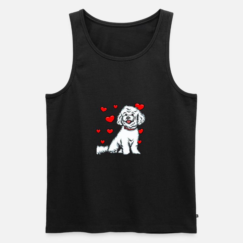 Bichon Frise - Männer Premium Bio Tank Top - Schwarz