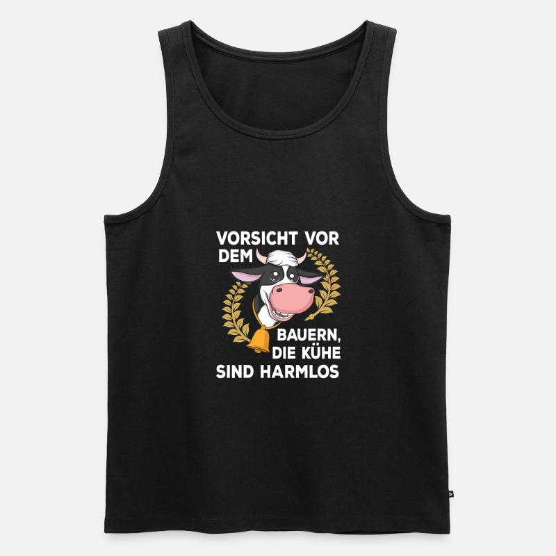 Landwirt Bauer Stall Kühe | Kuh - Männer Premium Bio Tank Top - Schwarz