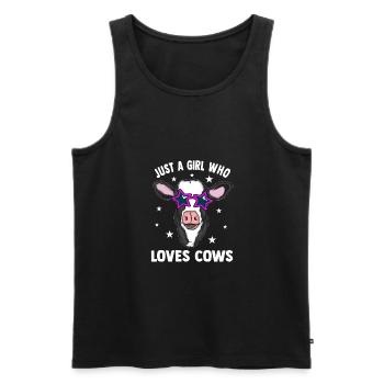 Landwirt Bauer Stall Kühe | Kuh - Männer Premium Bio Tank Top - Schwarz - Vorne - AI Model Male 178 light (178cm)