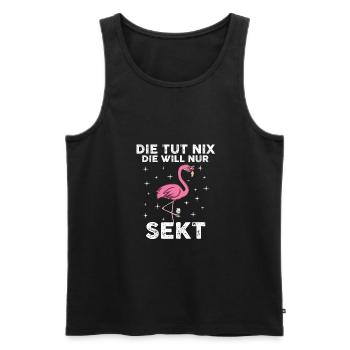 Mädelsabend Saufen Partyliebhaber Flamingo - Männer Premium Bio Tank Top - Schwarz - Vorne - AI Model Male 178 light (178cm)