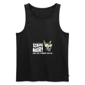 Esel Bauernhof Bauer Farmer - Männer Premium Bio Tank Top - Schwarz - Vorne - AI Model Male 178 light (178cm)
