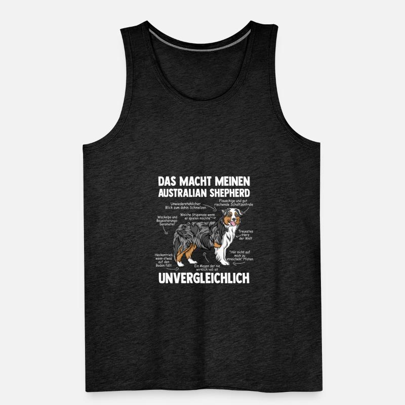 Australian Shepherd Aussie Männer Premium Bio Tank Top
