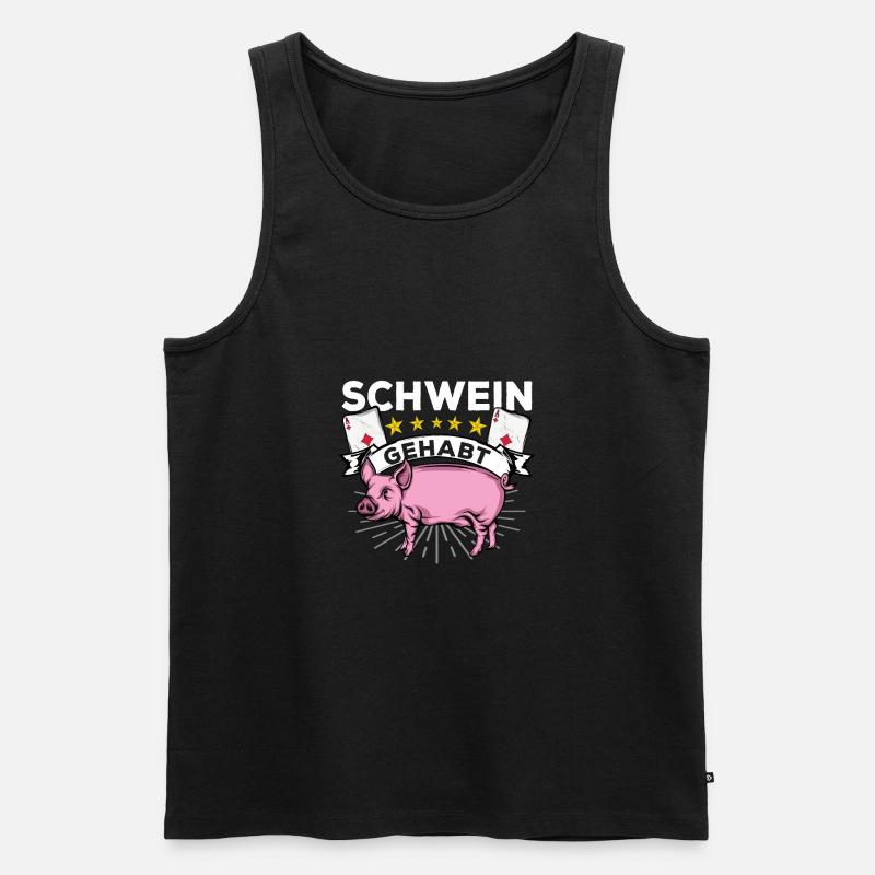 Doppelkopf - Männer Premium Bio Tank Top - Schwarz