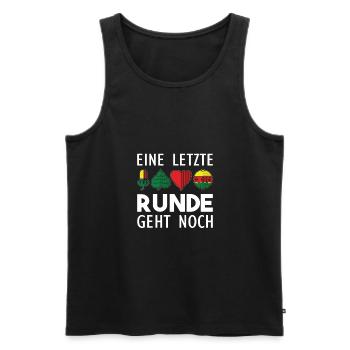 Doppelkopf - Männer Premium Bio Tank Top - Schwarz - Vorne - AI Model Male 178 light (178cm)