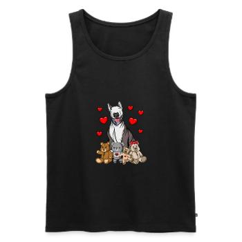 Bull terrier - Débardeur bio Premium Homme - noir - Devant - Michal (187cm)