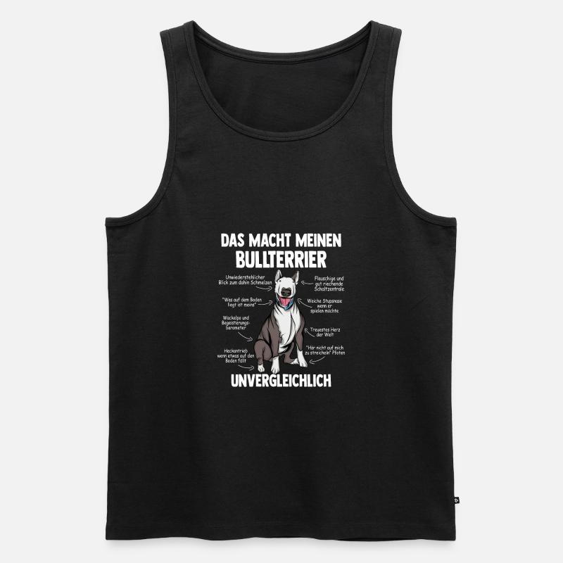 Bullterrier - Männer Premium Bio Tank Top - Schwarz