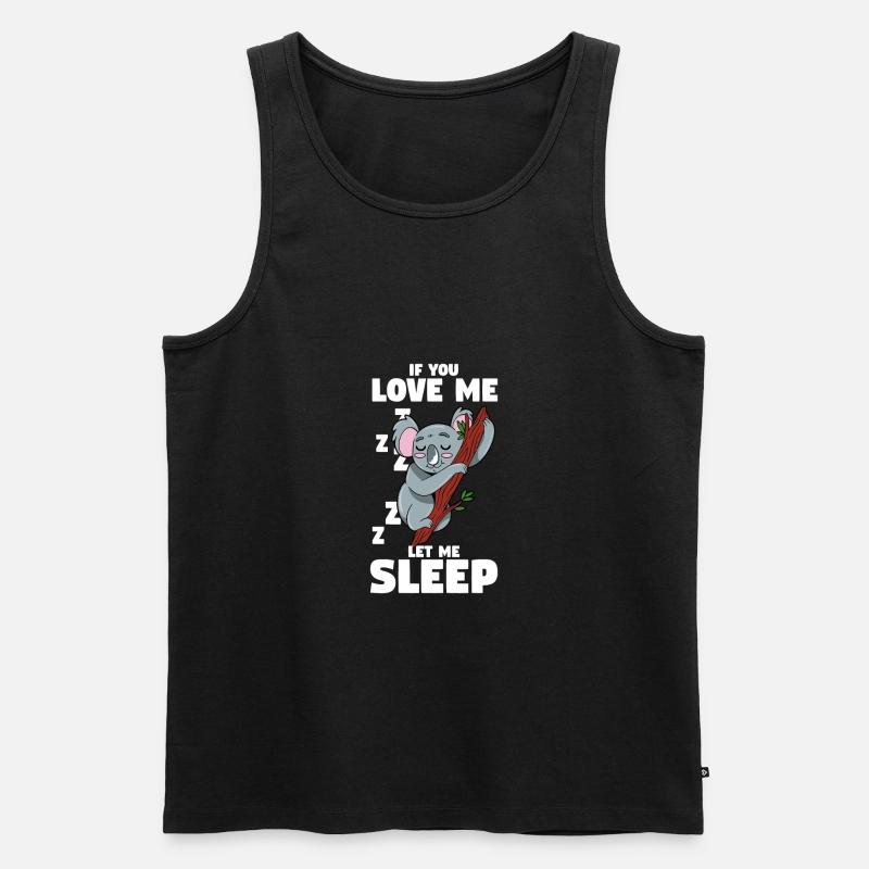 Koala - Männer Premium Bio Tank Top - Schwarz