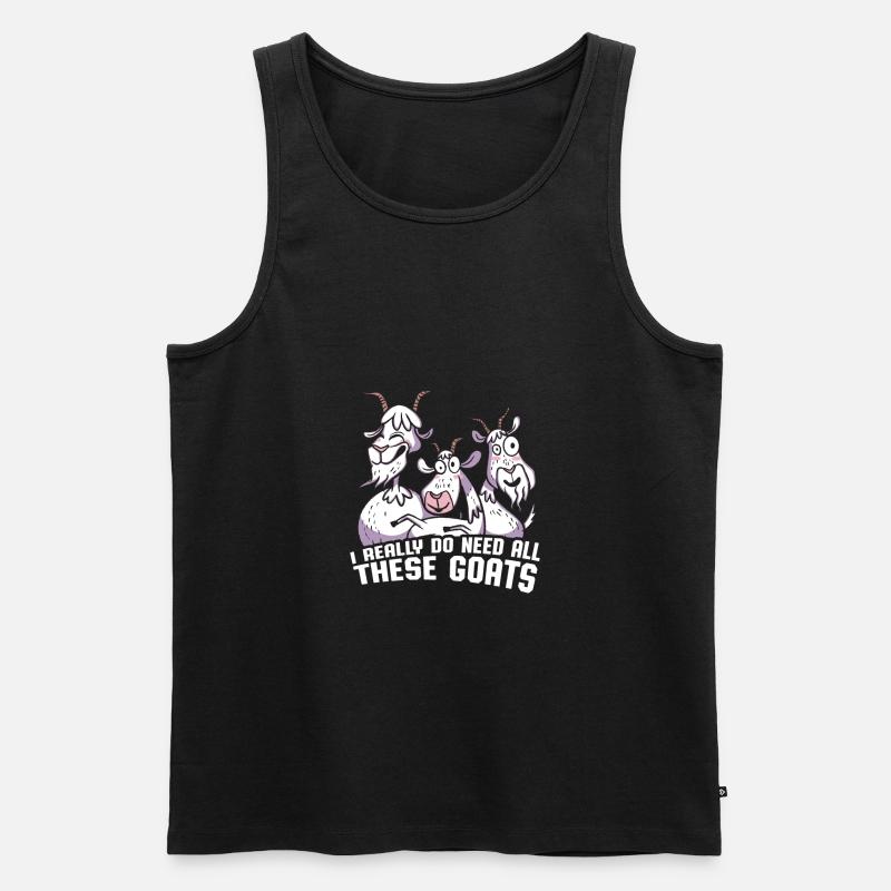 Ziege - Männer Premium Bio Tank Top - Schwarz