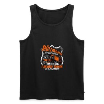 Müllwerker Müllabfuhr Müllmann - Männer Premium Bio Tank Top - Schwarz - Vorne - Michal (187cm)