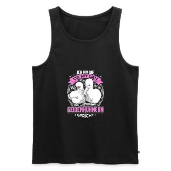 Seidenhühner japanisches Seidenhuhn Hühnerhalter - Männer Premium Bio Tank Top - Schwarz - Vorne - Michal (187cm)