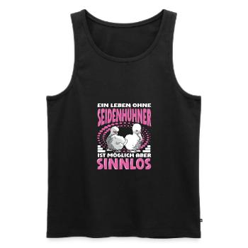 Seidenhühner japanisches Seidenhuhn Hühnerhalter - Männer Premium Bio Tank Top - Schwarz - Vorne - Michal (187cm)
