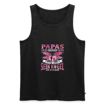 Papas Mädchen Ich War Einmal Sein Engel - Männer Premium Bio Tank Top - Schwarz - Vorne - Michal (187cm)