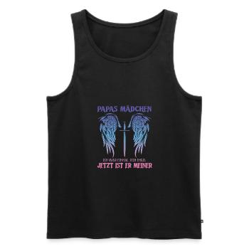Papas Mädchen Ich War Einmal Sein Engel - Männer Premium Bio Tank Top - Schwarz - Vorne - Michal (187cm)