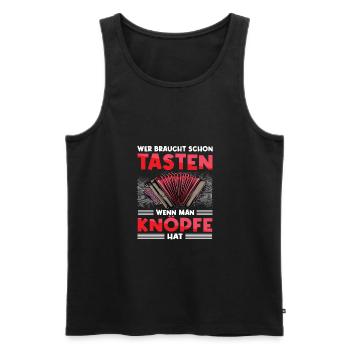 Steirische Harmonika Ziachorgl Quetschn Steiermark - Männer Premium Bio Tank Top - Schwarz - Vorne - AI Model Male 178 light (178cm)