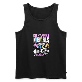 Hobby Horse Hobby Horsing Steckenpferd - Männer Premium Bio Tank Top - Schwarz - Vorne - Michal (187cm)
