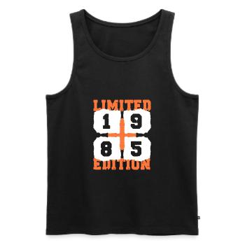 1985 geburtstag 37 jahre feier retro edition - Männer Premium Bio Tank Top - Schwarz - Vorne - Michal (187cm)