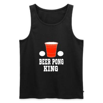 Beer Pong Party Beer Pong King Boozing - Débardeur bio Premium Homme - noir - Devant - AI Model Male 178 light (178cm)
