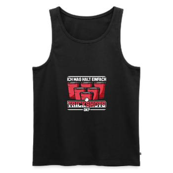 Bierpong Bier Pong Beerpong Beer Pong Trinkspiel - Männer Premium Bio Tank Top - Schwarz - Vorne - Michal (187cm)