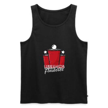 Bierpong Bier Pong Beerpong Beer Pong Trinkspiel - Männer Premium Bio Tank Top - Schwarz - Vorne - Michal (187cm)