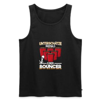 Bierpong Bier Pong Beerpong Beer Pong Trinkspiel - Männer Premium Bio Tank Top - Schwarz - Vorne - Michal (187cm)