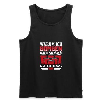Bierpong Bier Pong Beerpong Beer Pong Trinkspiel - Männer Premium Bio Tank Top - Schwarz - Vorne - Michal (187cm)
