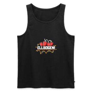 Bierpong Ellbogen Beerpong - Männer Premium Bio Tank Top - Schwarz - Vorne - Michal (187cm)