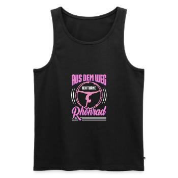 Aus dem Weg ich turne Rhönrad Sportgerät Turnen - Männer Premium Bio Tank Top - Schwarz - Vorne - Michal (187cm)