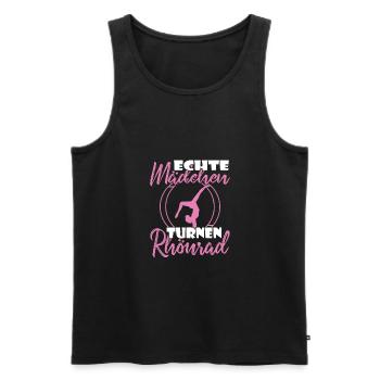 Echte Mädchen turnen Röhnrad zum Turnen für Kinder - Männer Premium Bio Tank Top - Schwarz - Vorne - Michal (187cm)