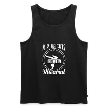Mir reichts ich geh ins Rhönrad Rhönradturnen - Männer Premium Bio Tank Top - Schwarz - Vorne - Michal (187cm)