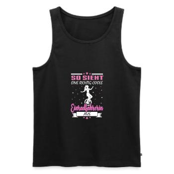 So sieht eine richtig coole Einradfahrerin Einrad - Männer Premium Bio Tank Top - Schwarz - Vorne - Michal (187cm)