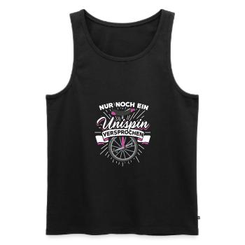 Nur noch ein Unispin versprochen Hochrad Einrad - Männer Premium Bio Tank Top - Schwarz - Vorne - AI Model Male 178 light (178cm)