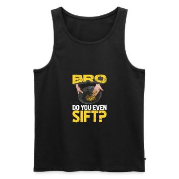 Gold Flooding Gold Mining - Men's Premium Organic Tank Top - black - Front - AI Model Male 178 light (178cm)