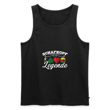 Schafkopf Legend Tête de mouton bavarois Autriche - Débardeur bio Premium Homme - noir - Devant - Michal (187cm)