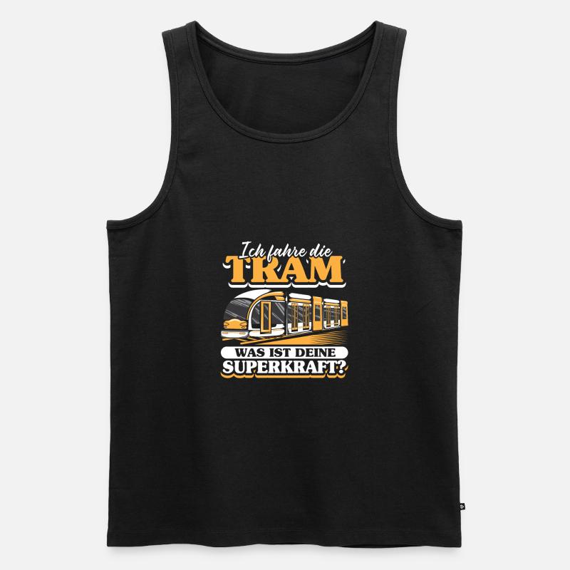 Straßenbahn Straßenbahnfahrer S-Bahn - Männer Premium Bio Tank Top - Schwarz