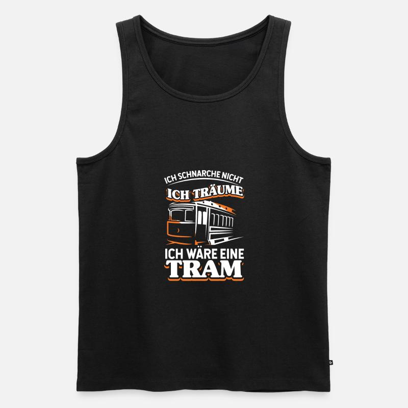 Straßenbahn Straßenbahnfahrer Tram Trambahn - Männer Premium Bio Tank Top - Schwarz
