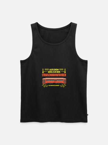 Straßenbahn Straßenbahnfahrer Tram Trambahn - Männer Premium Bio Tank Top - Schwarz