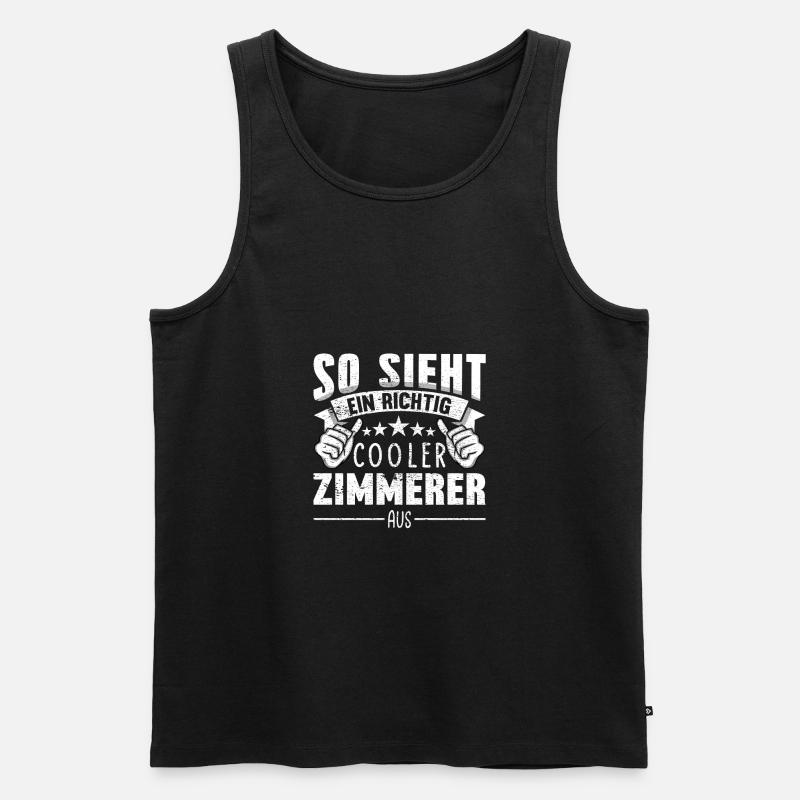 Zimmerer - Männer Premium Bio Tank Top - Schwarz